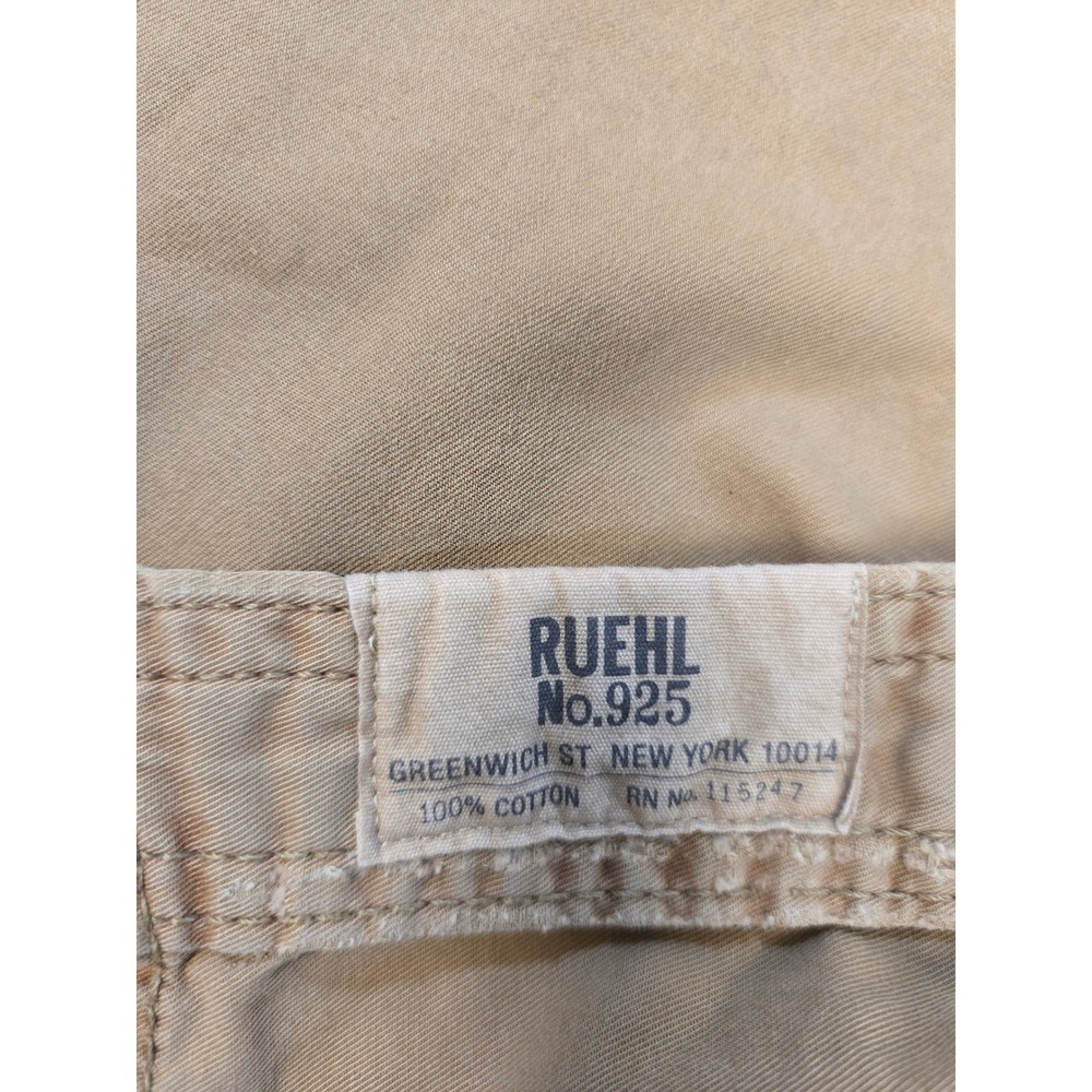 Vintage Ruehl No 925 Mens XL Khaki Tan L/S Military Style Utility Shirt Jacket - Picture 5 of 15